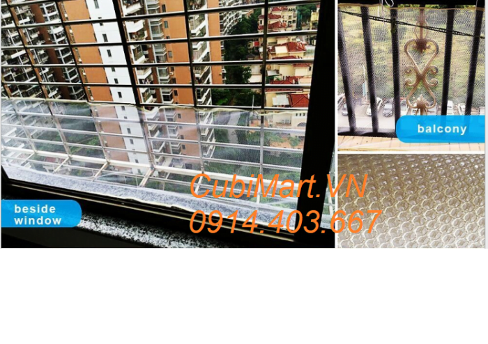 lưới che cầu thang mắt siêu nhỏ