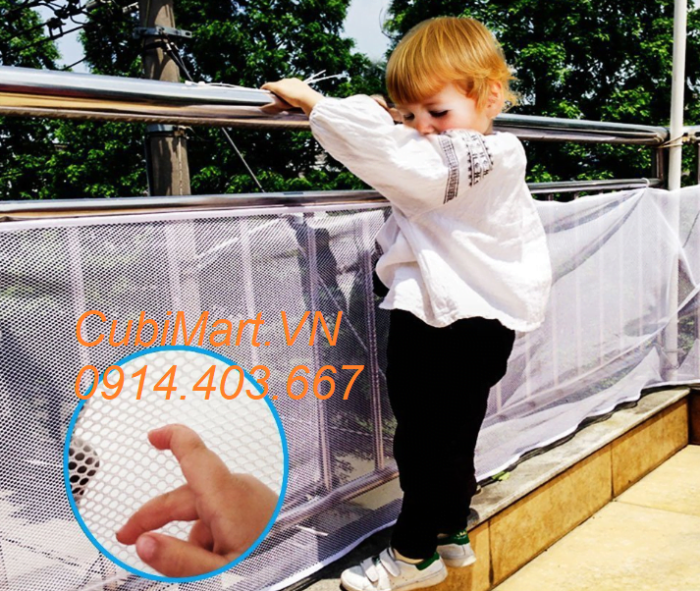 lưới che cầu thang mắt siêu nhỏ