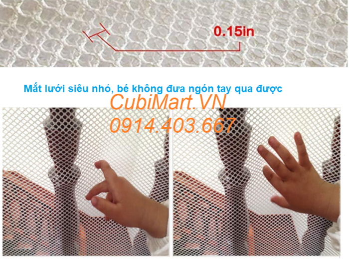 lưới che cầu thang mắt siêu nhỏ