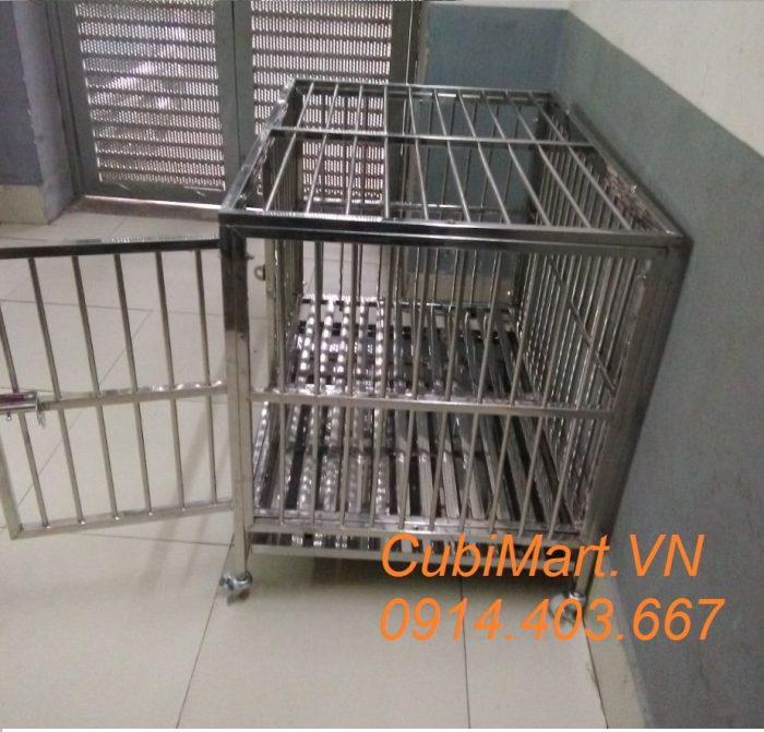 Chuồng chó inox t10