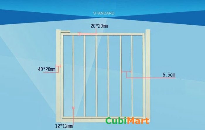 Thanh chắn cửa 416 không cần khoan đục dùng chặn cửa, chặn cầu thang, ngăn lối đi lại
