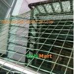 Lưới quây cầu thang sợi xanh dẹt