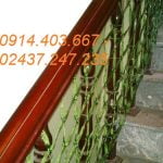 Lưới cầu thang sợi xanh dẹt