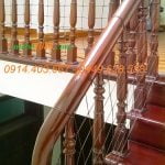 Lưới cầu thang sợi dù màu nâu