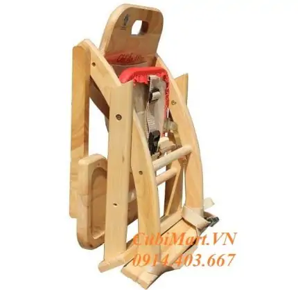 Ghế ăn dặm bằng gỗ 1 tầng Misa